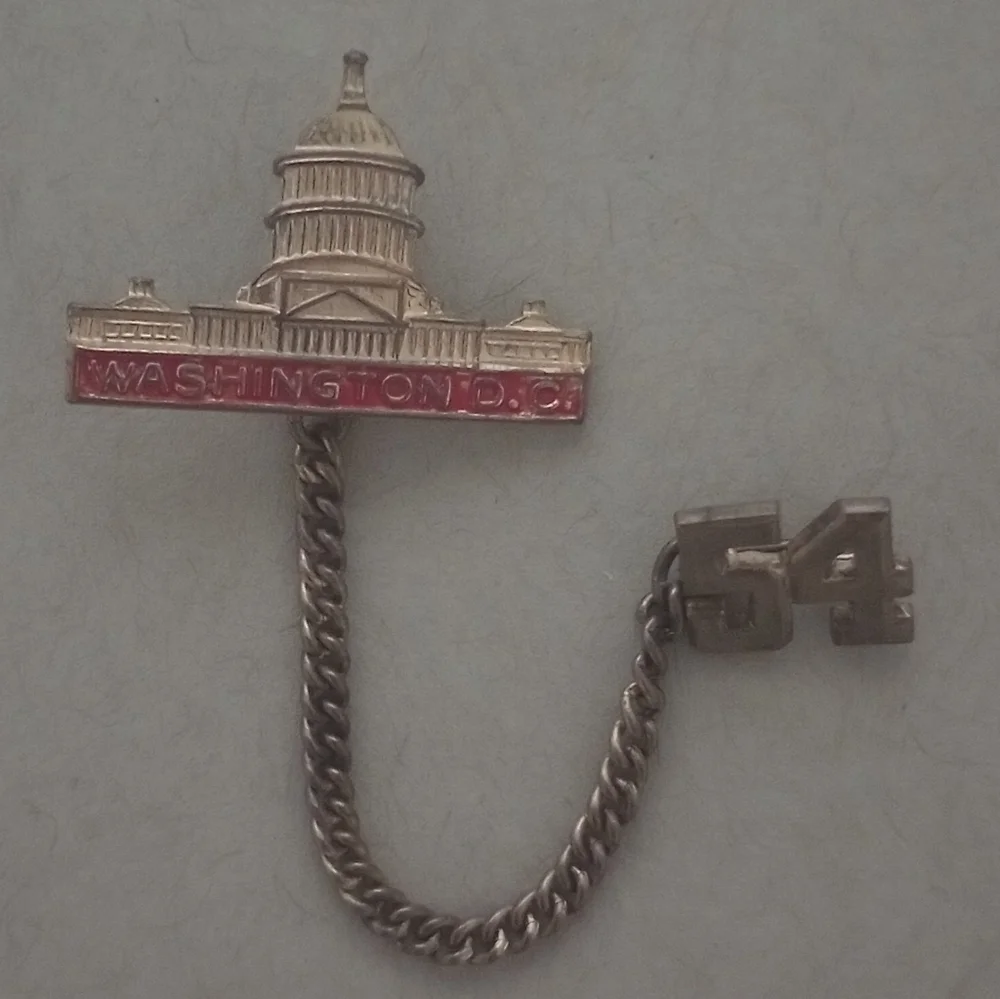 Washington D.C. Capitol Building Pin with Chain